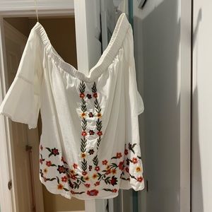 Off the shoulder floral top